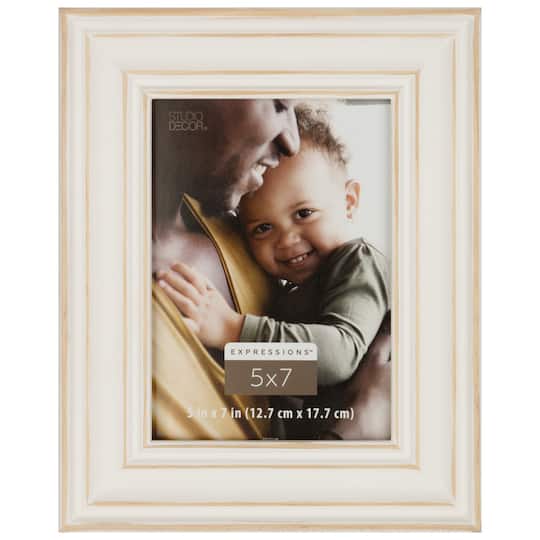 White with Distressed Edges 5&#x22; x 7&#x22; Frame, Expressions&#x2122; by Studio D&#xE9;cor&#xAE;